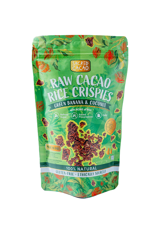 Raw Cacao Rice Crispies Green Banana & Coconut